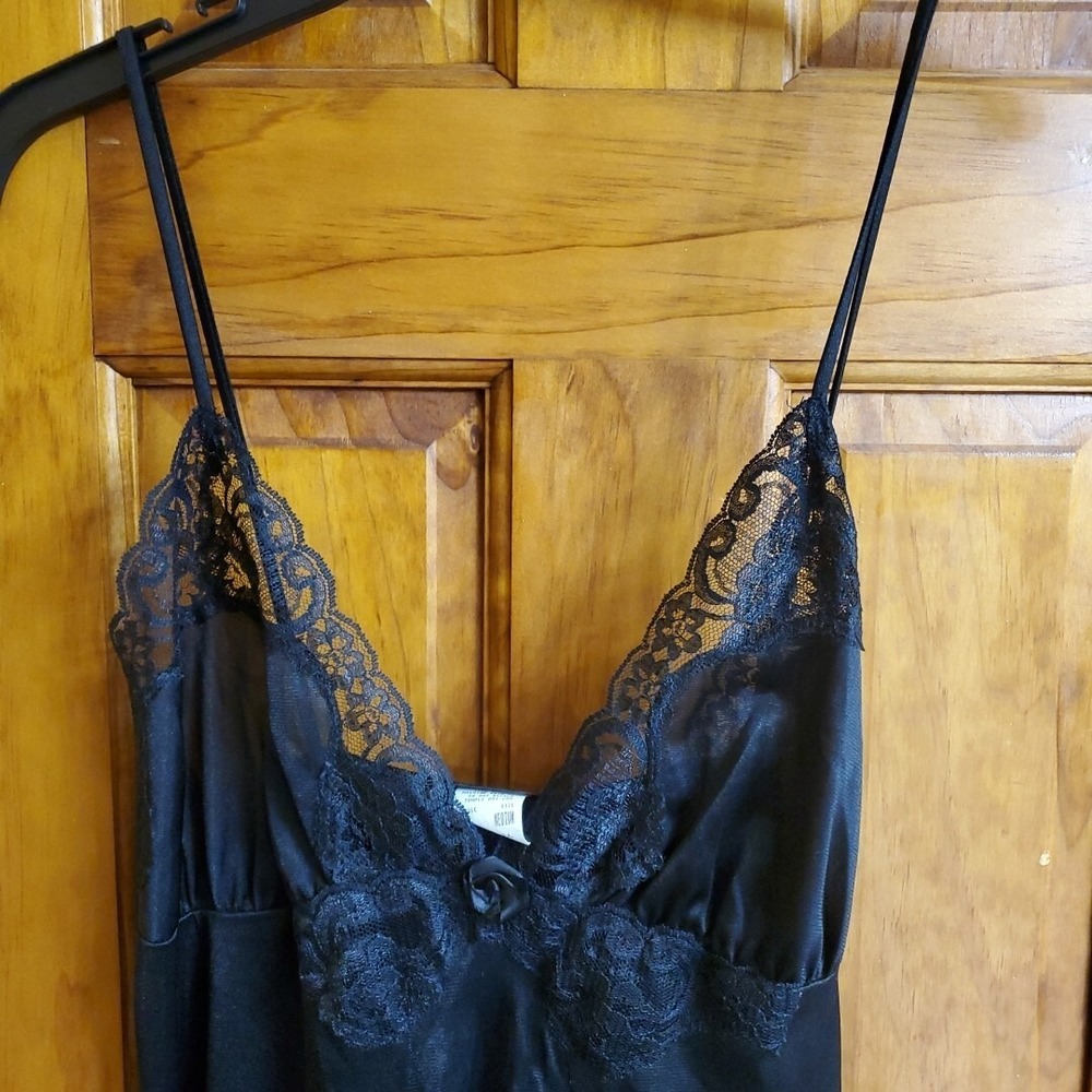Fredericks of Hollywood Black Nightdress Sleepwear Nightgown Med Sexy